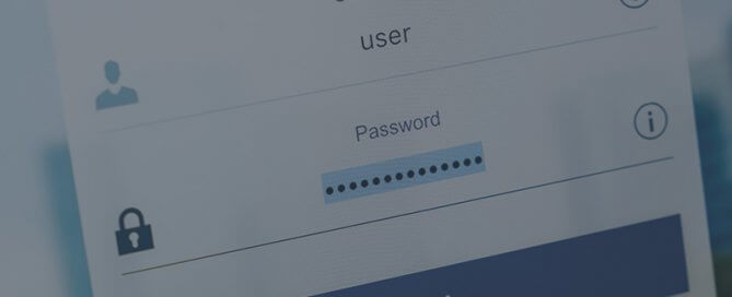 A screen showing username and password.