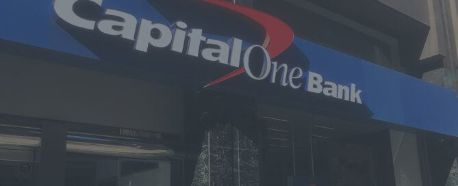 A photo of a Capital One bank.