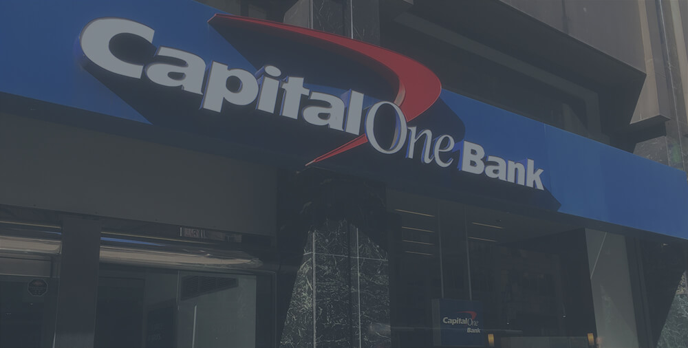 A photo of a Capital One bank.