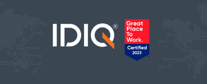 IDIQ logo and Great Place to Work logo.